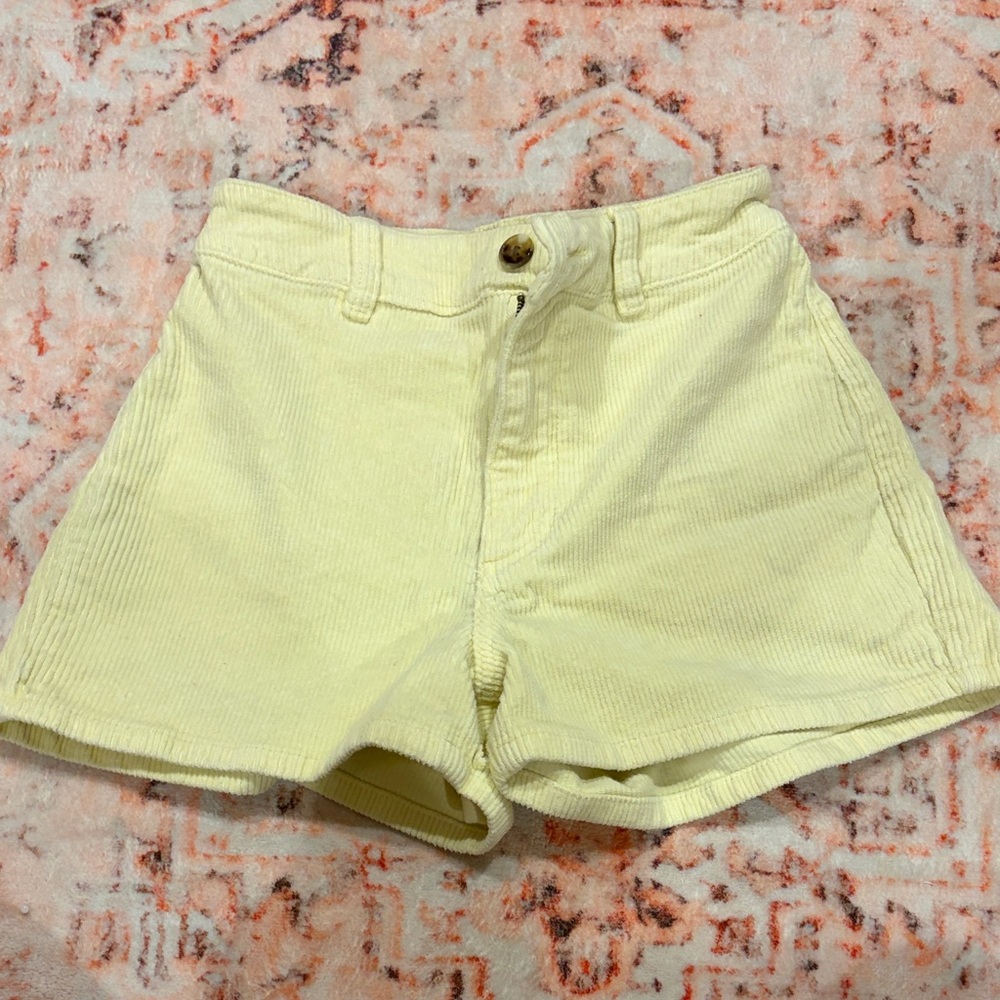 Women's Billabong Yellow Corduroy Shorts